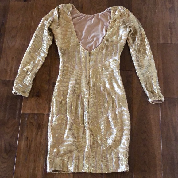Dress the Population - Gold Sequin Mini - Picture 4 of 4